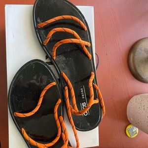 ASOS Lace-up Orange Sandals; Excellent Condition